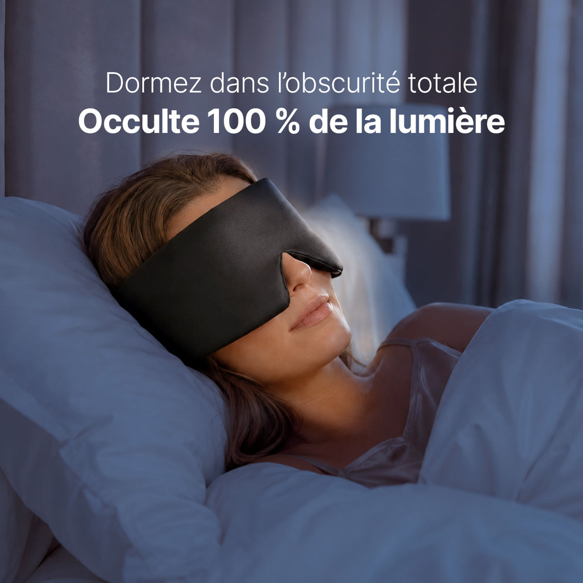 Masque de Nuit en 100% Pure Soie de Mûrier