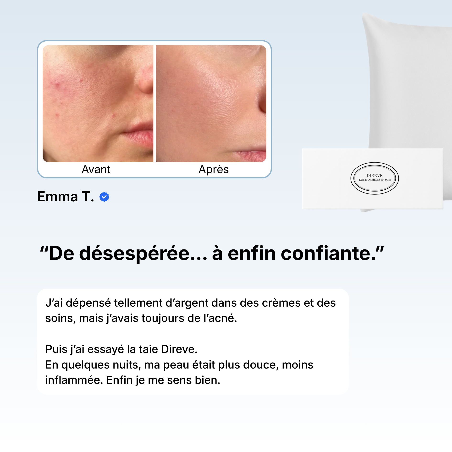 Taie d'oreiller 100% Pure Soie